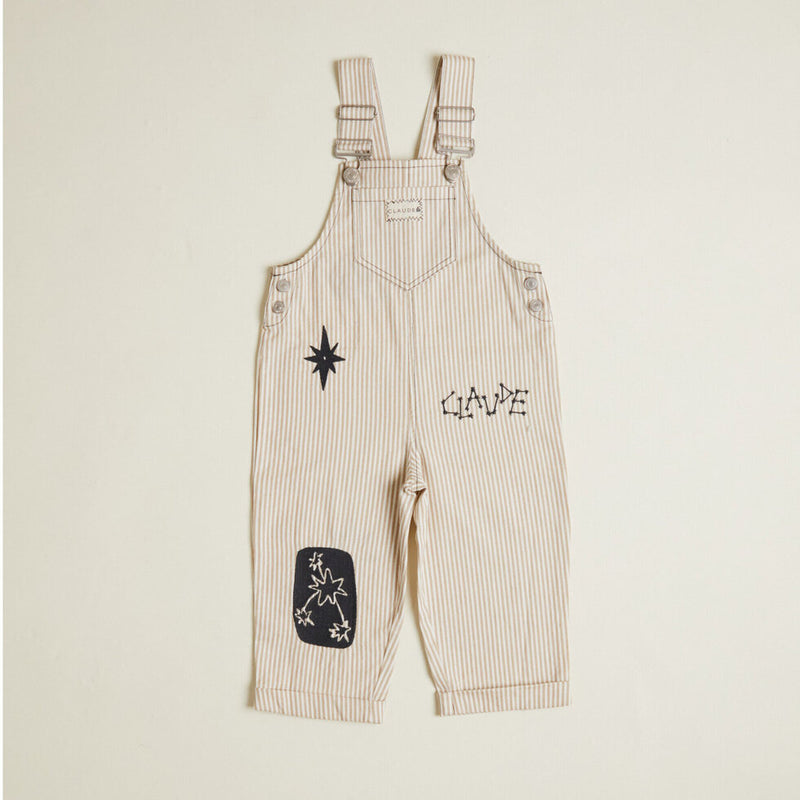 Piper Sand Stripe Dungarees
