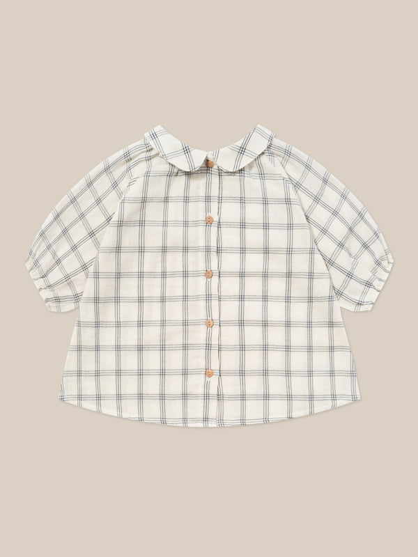 Window Check Collar Dress
