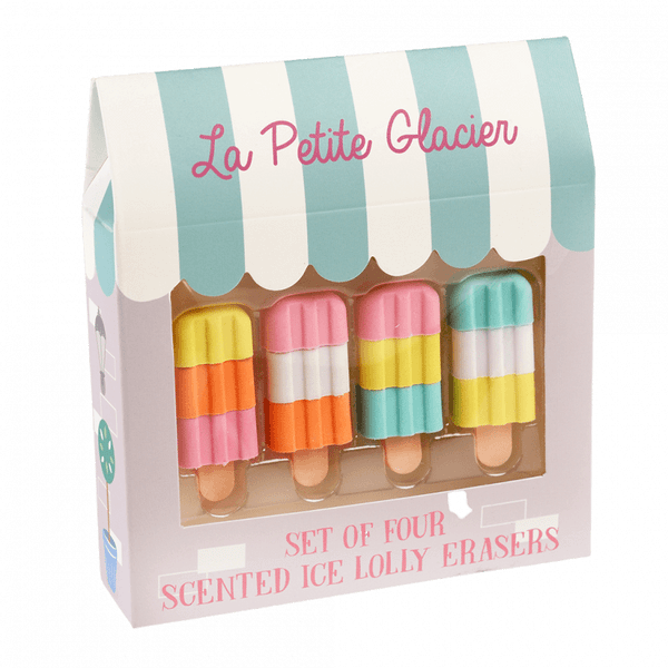Set of Four Ice Lolly Erasers