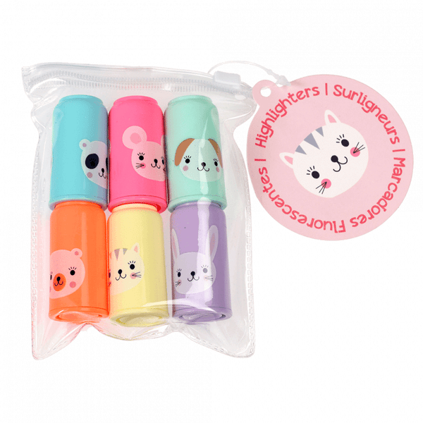 Mini Animal Highlighters (pack Of 6)