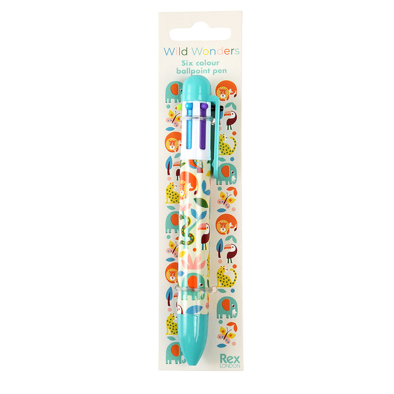 Six colour pen - Wild Wonders