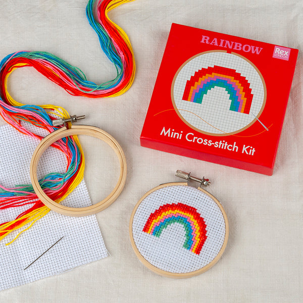 Mini Cross Stitch Kit Rainbow