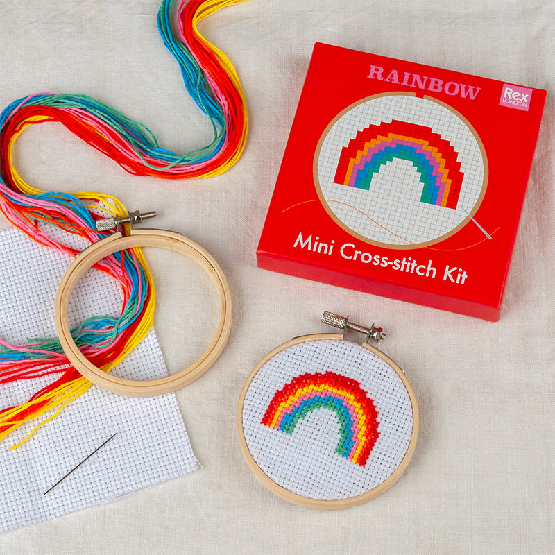 Mini Cross Stitch Kit Rainbow