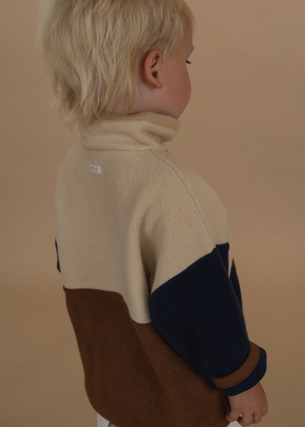 Colour Block Fleece Sweater