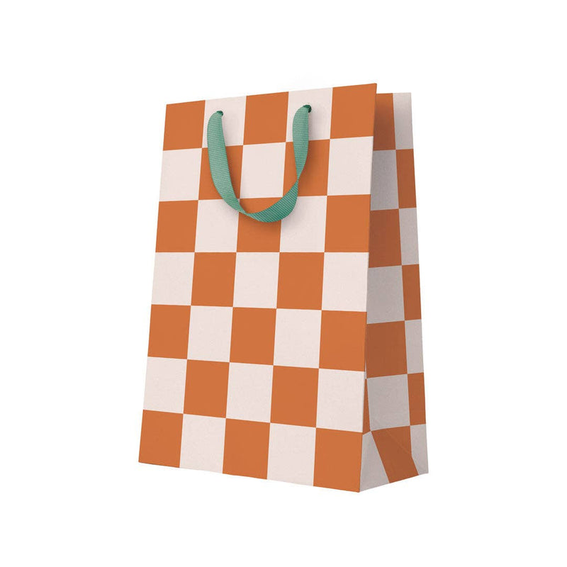 Large Gift Bag -  Sienna Checkboard