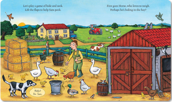 HIDE AND SEEK ON THE FARM (LIFT THE FLAP) (BOARD)