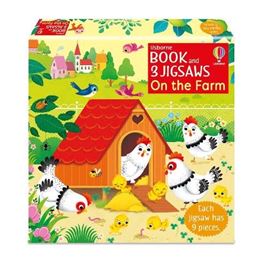 BOOK AND THREE JIGSAWS: ON THE FARM