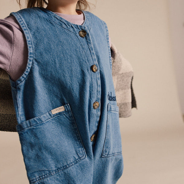 Wren Sleeveless Denim Overall