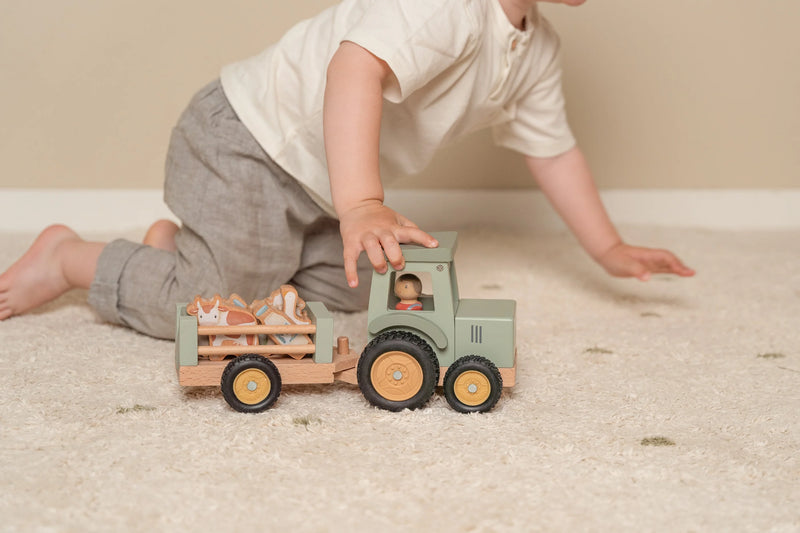 Farm Tractor With Trailer