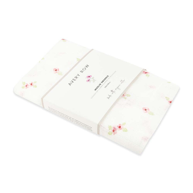 Organic Cotton Baby Muslin Swaddle - Anemone