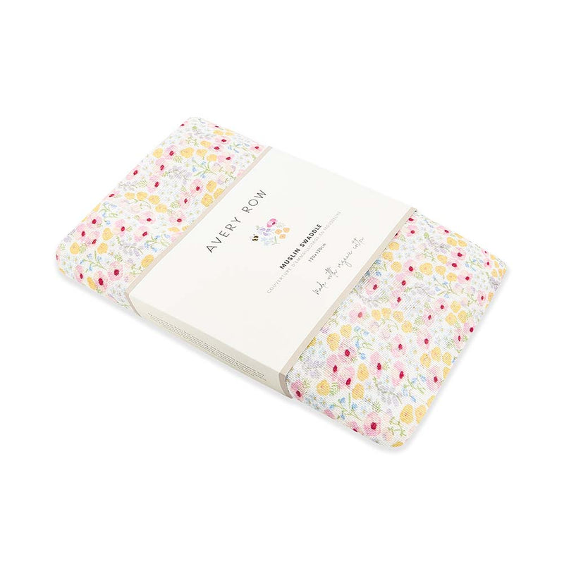 Organic Baby Muslin Swaddle - Wildflower Garden