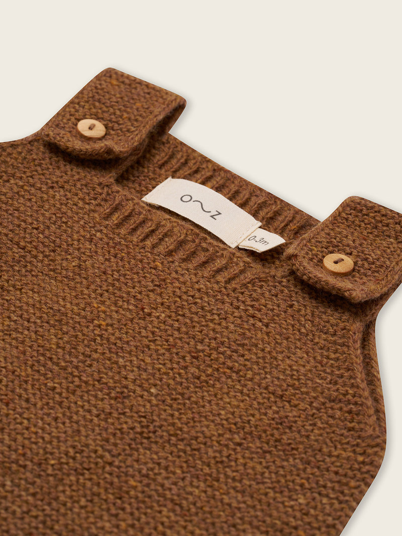 Chestnut Wool Salopette