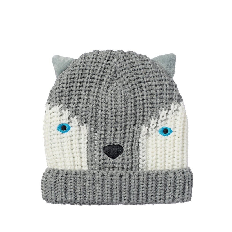 Husky Dog Knitted Hat 3-6 Years