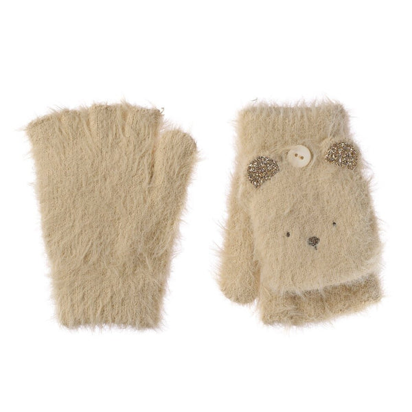 Teddy Bear Fluffy Gloves 3-6 Years