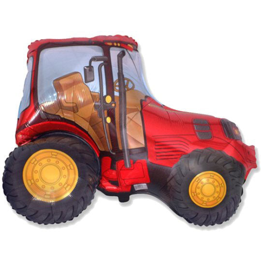 37 INCH RED TRACTOR FOIL BALLOON