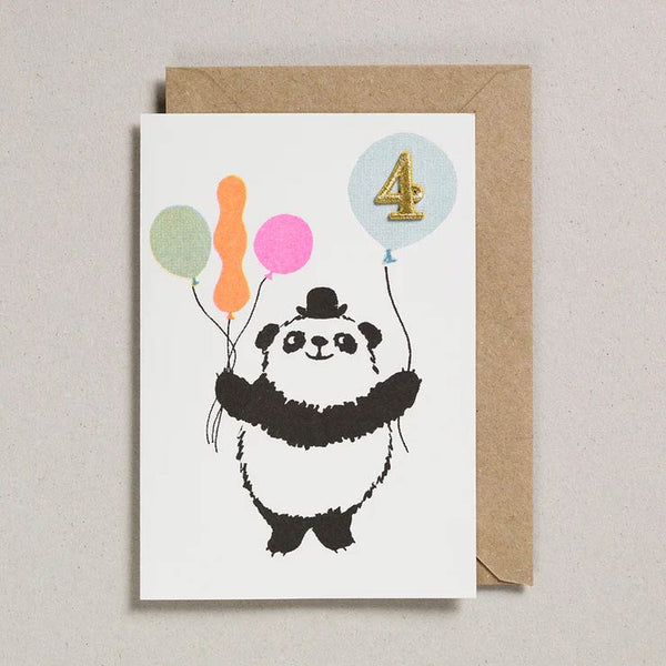 Fourth Birthday Card Panda