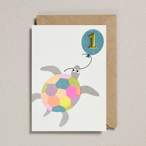First Birthday Turtle Card
