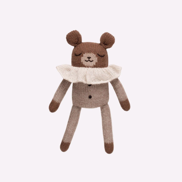 Main Sauvage teddy knit toy - oat pyjamas