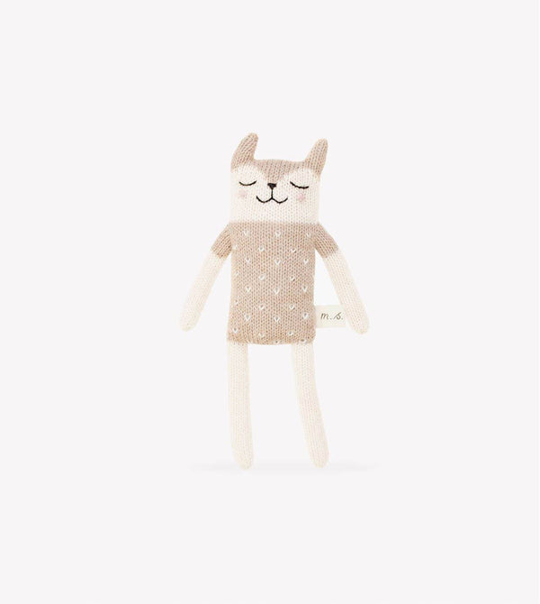 Fawn knit toy - sand